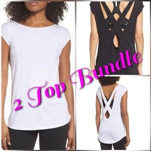 Zella Dive Back T's  (1 Black/1 White)